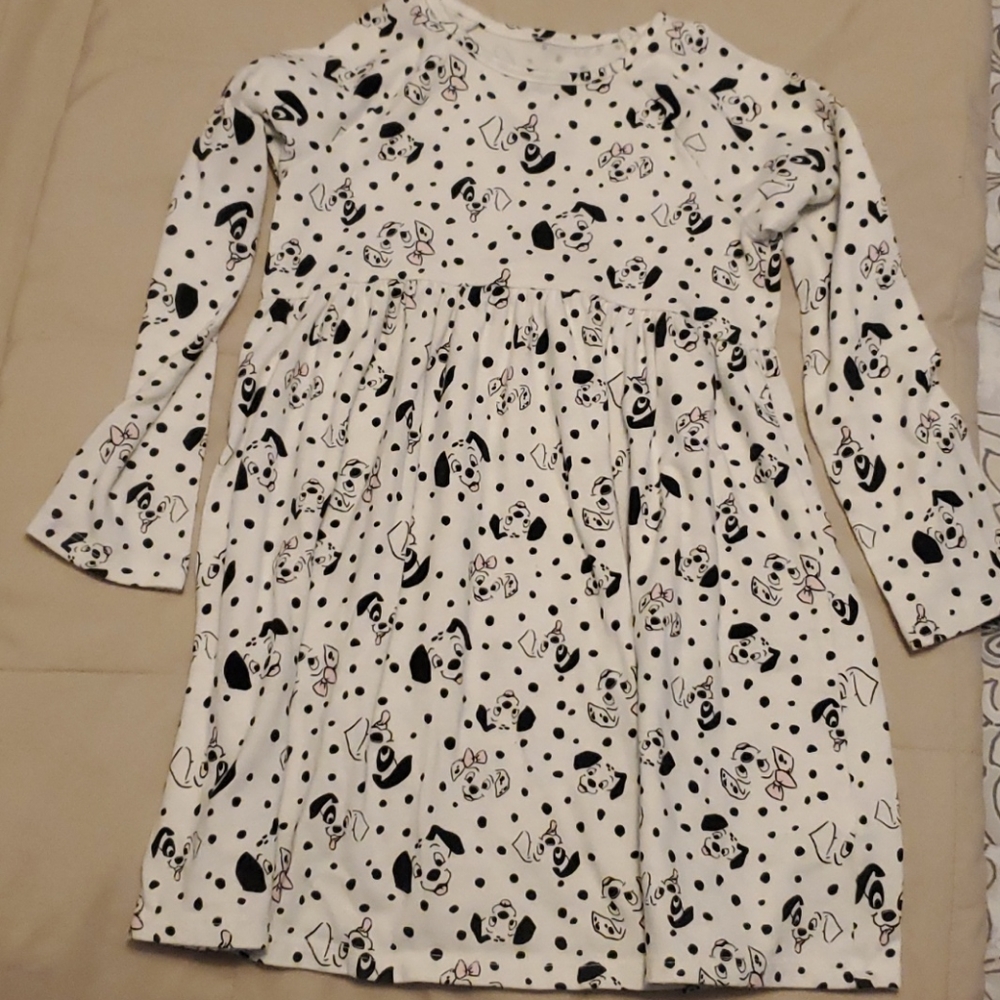 Disney Girls 5T Dalmatians long sleeve dress